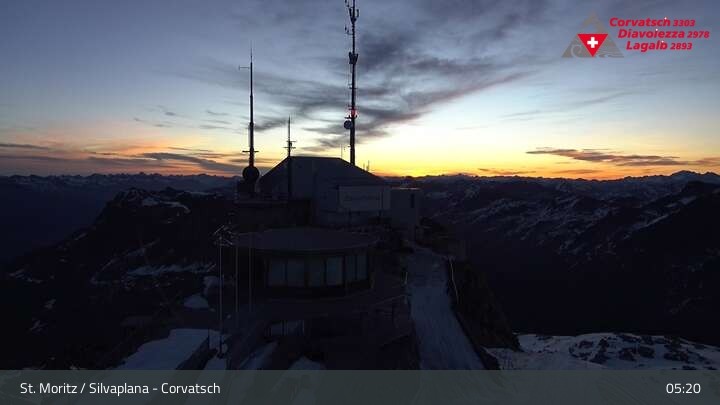 Archiv Foto Webcam Blick vom Corvatsch zum Silvaplanersee