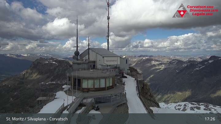 Archiv Foto Webcam Blick vom Corvatsch zum Silvaplanersee