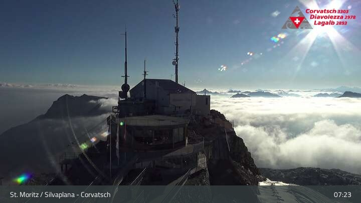 Archived image Webcam Corvatsch: View from Top Station
