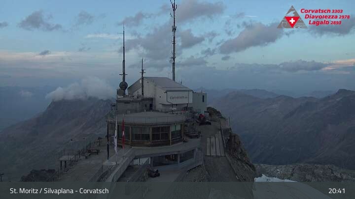 Archiv Foto Webcam Blick vom Corvatsch zum Silvaplanersee