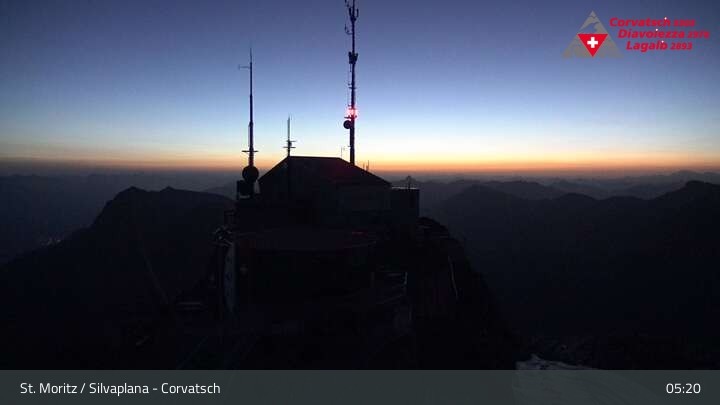 Archiv Foto Webcam Blick vom Corvatsch zum Silvaplanersee