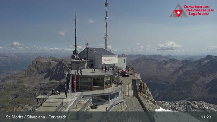 Archived image Webcam Corvatsch: View from Top Station