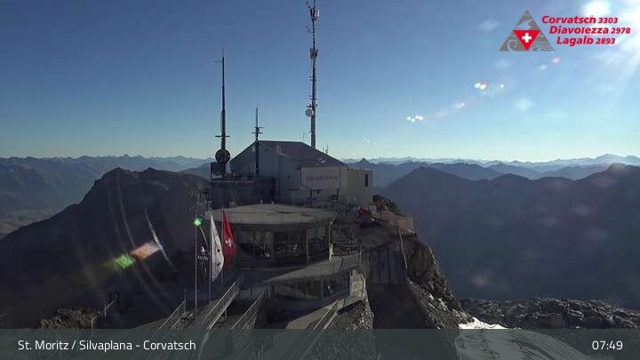Archived image Webcam Corvatsch: View from Top Station