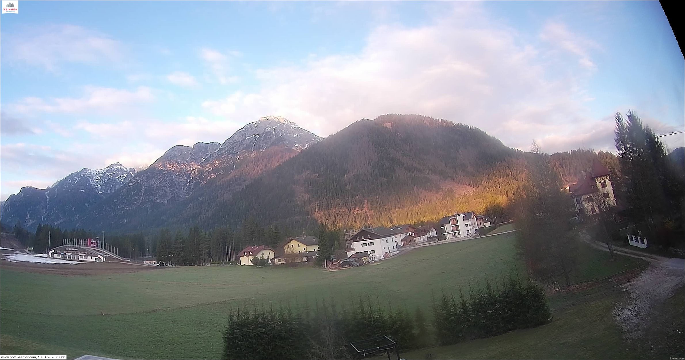 Archived image Webcam Hotel Santer in Toblach