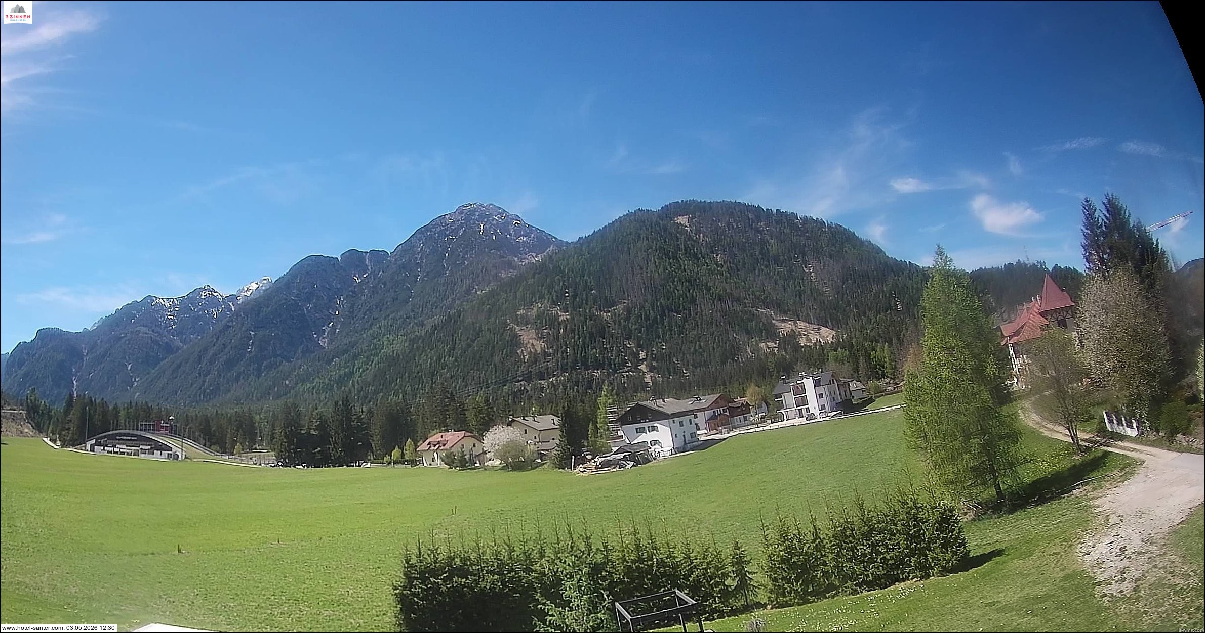 Archived image Webcam Hotel Santer in Toblach