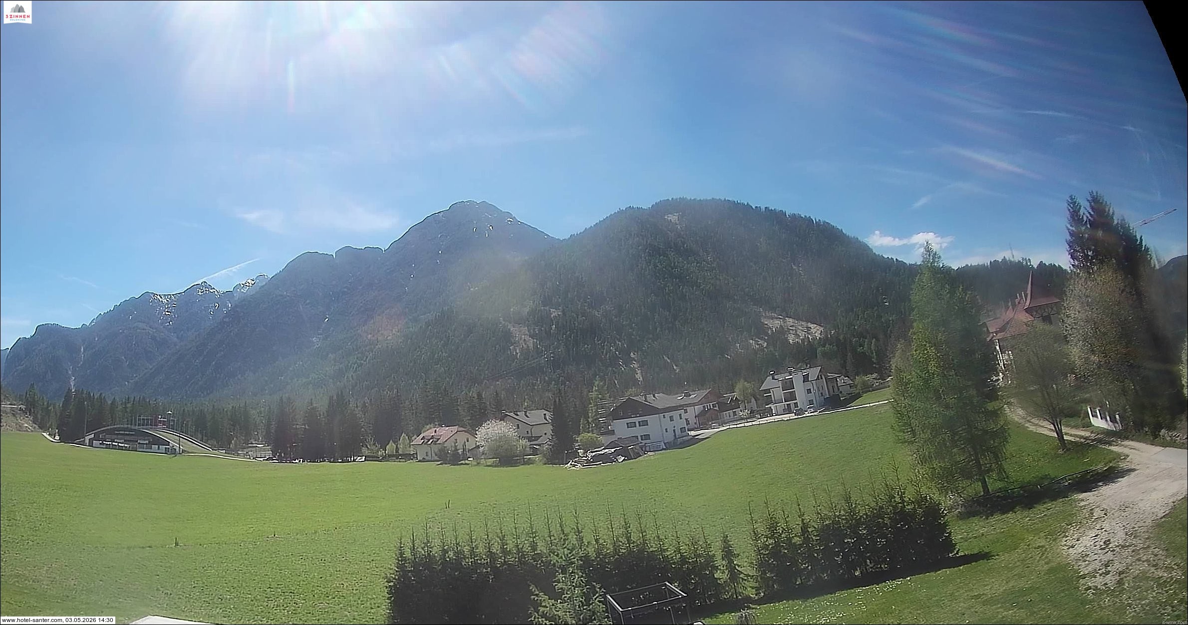 Archived image Webcam Hotel Santer in Toblach