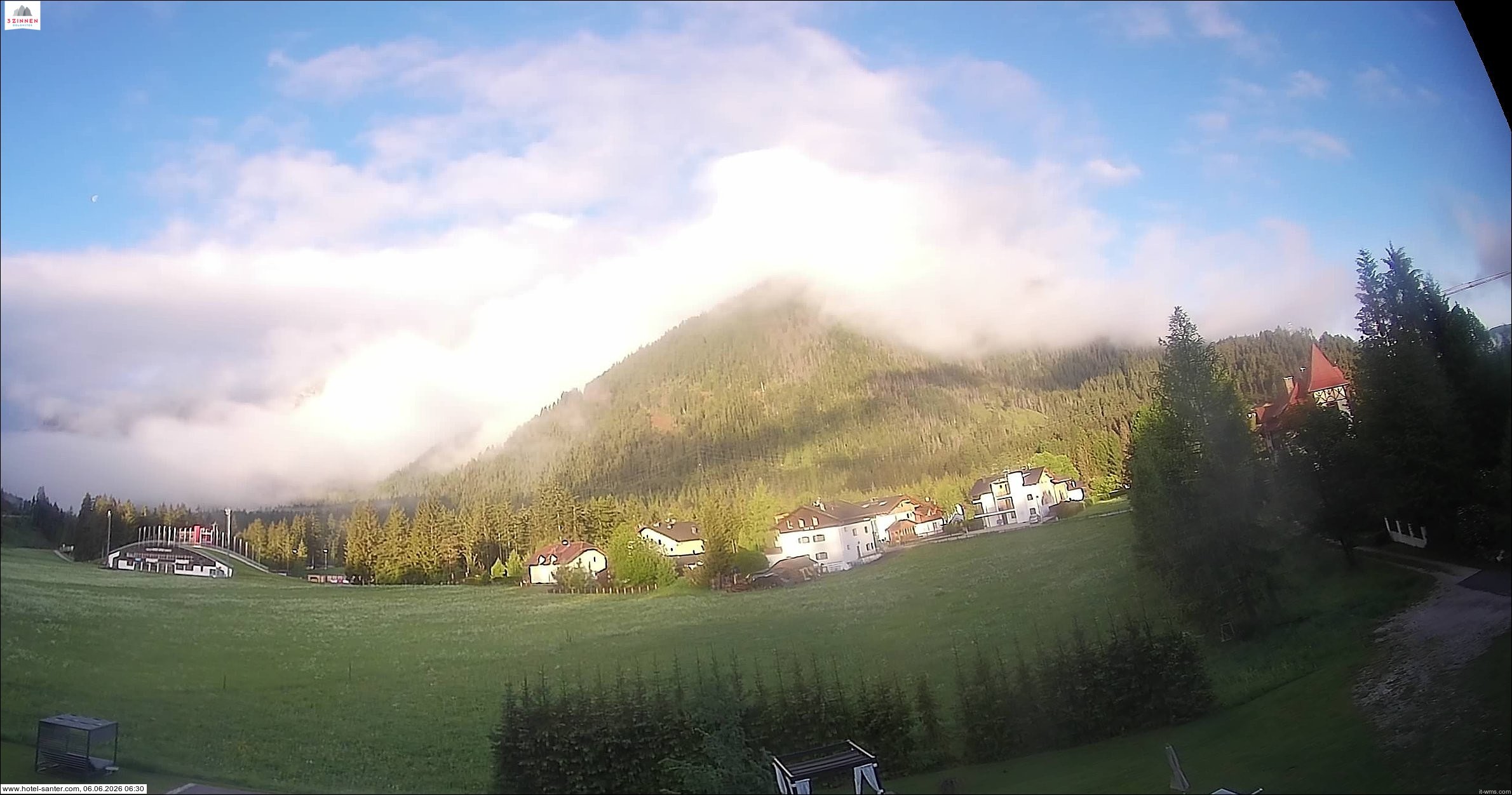 Archived image Webcam Hotel Santer in Toblach