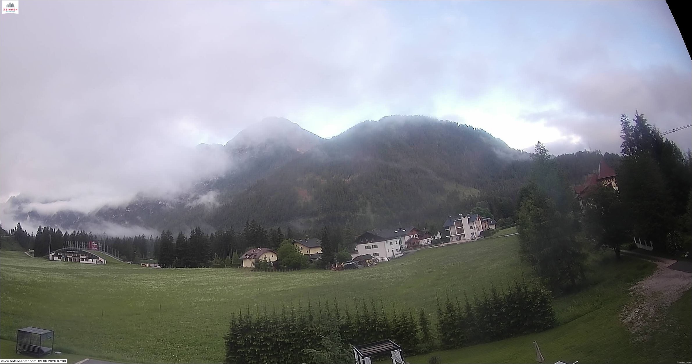 Archived image Webcam Hotel Santer in Toblach