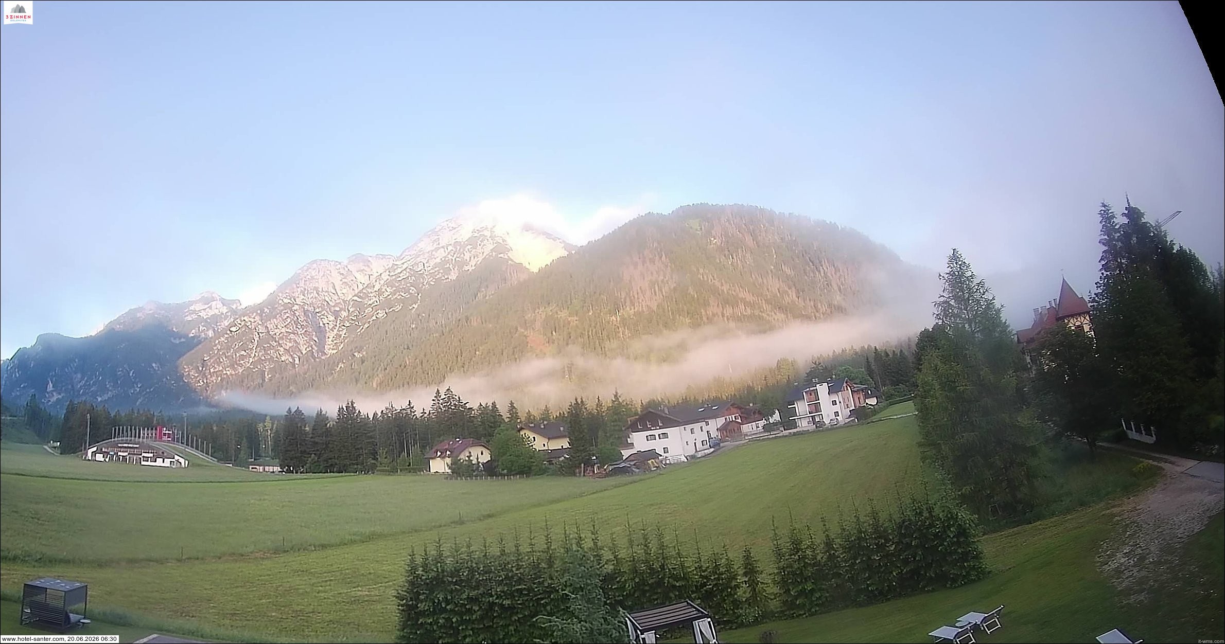 Archived image Webcam Hotel Santer in Toblach