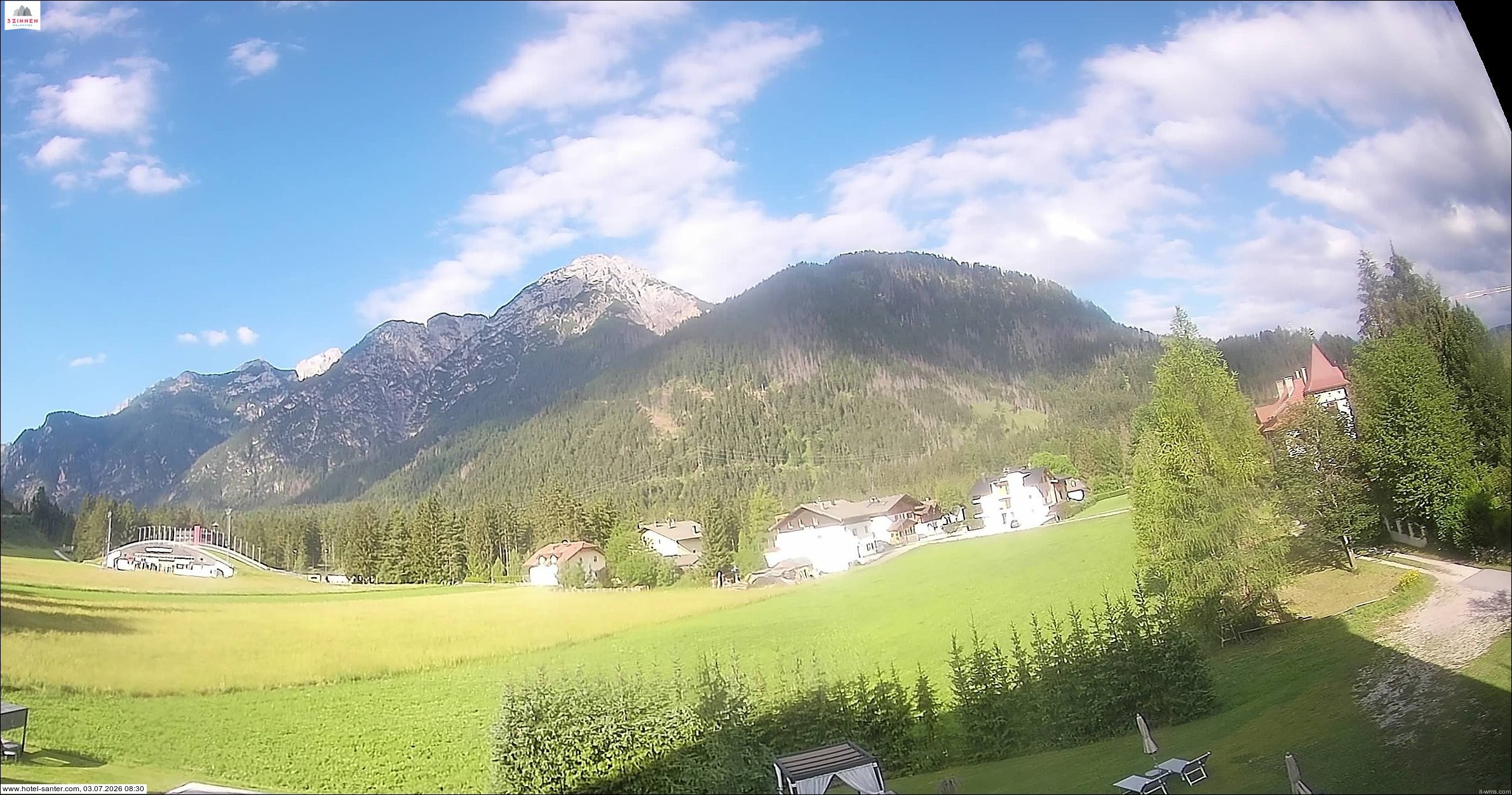 Archived image Webcam Hotel Santer in Toblach