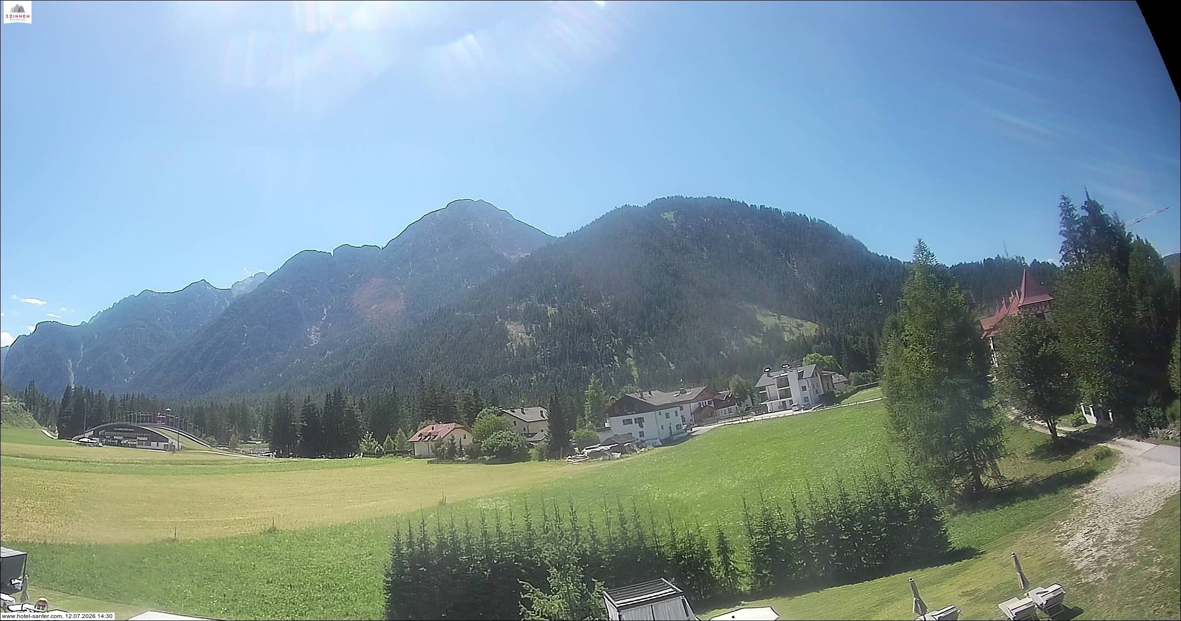 Archived image Webcam Hotel Santer in Toblach