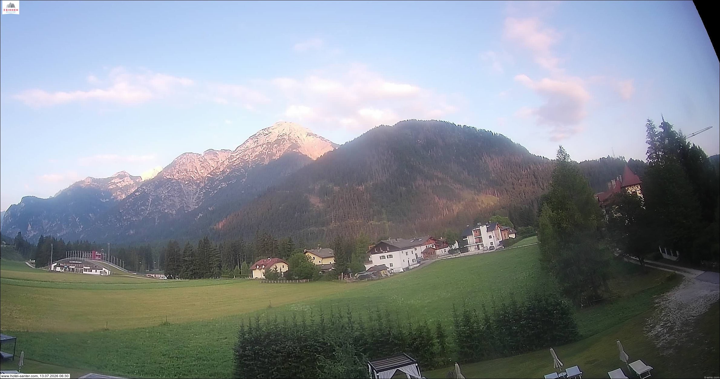Archived image Webcam Hotel Santer in Toblach