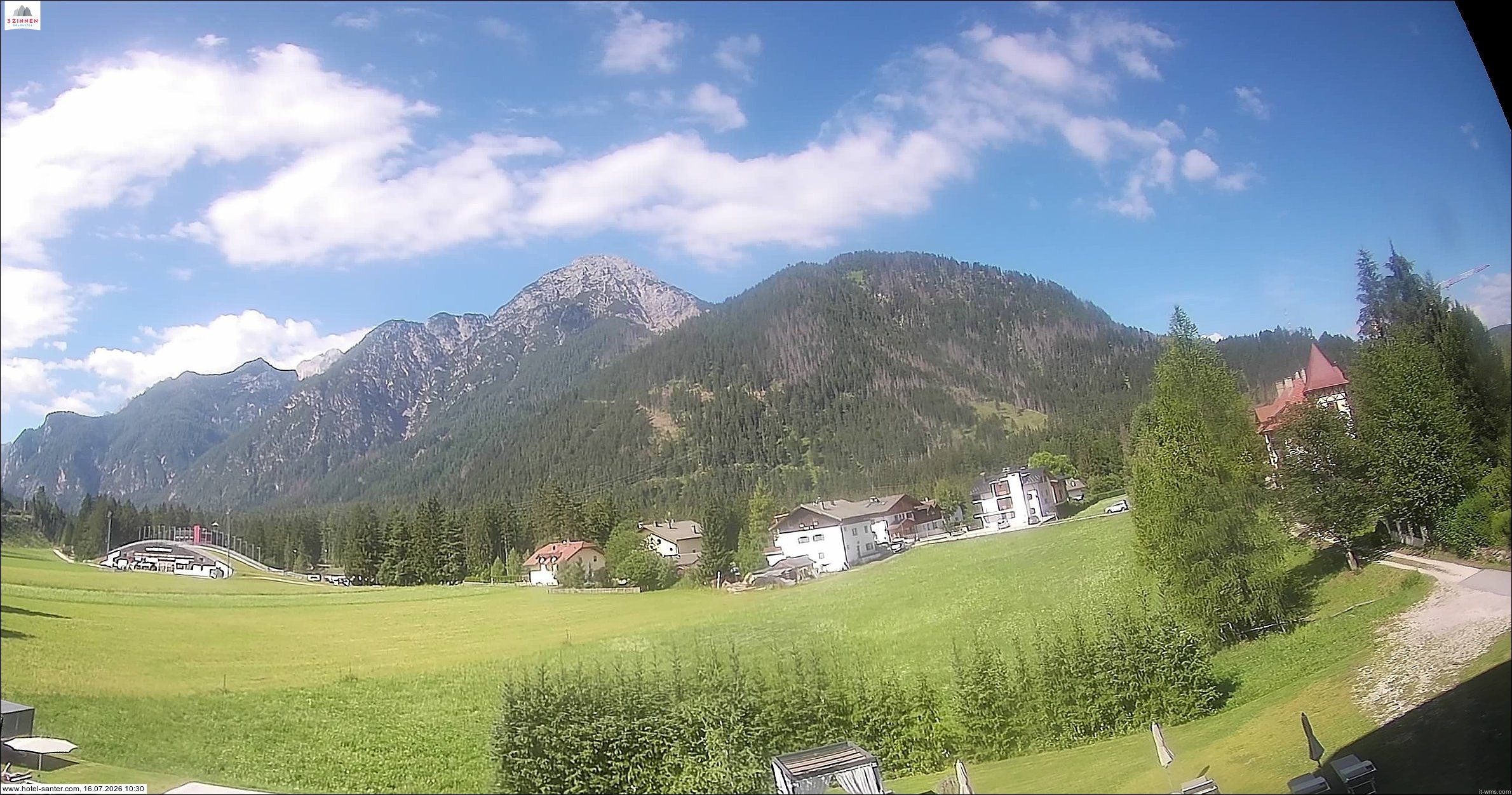 Archived image Webcam Hotel Santer in Toblach