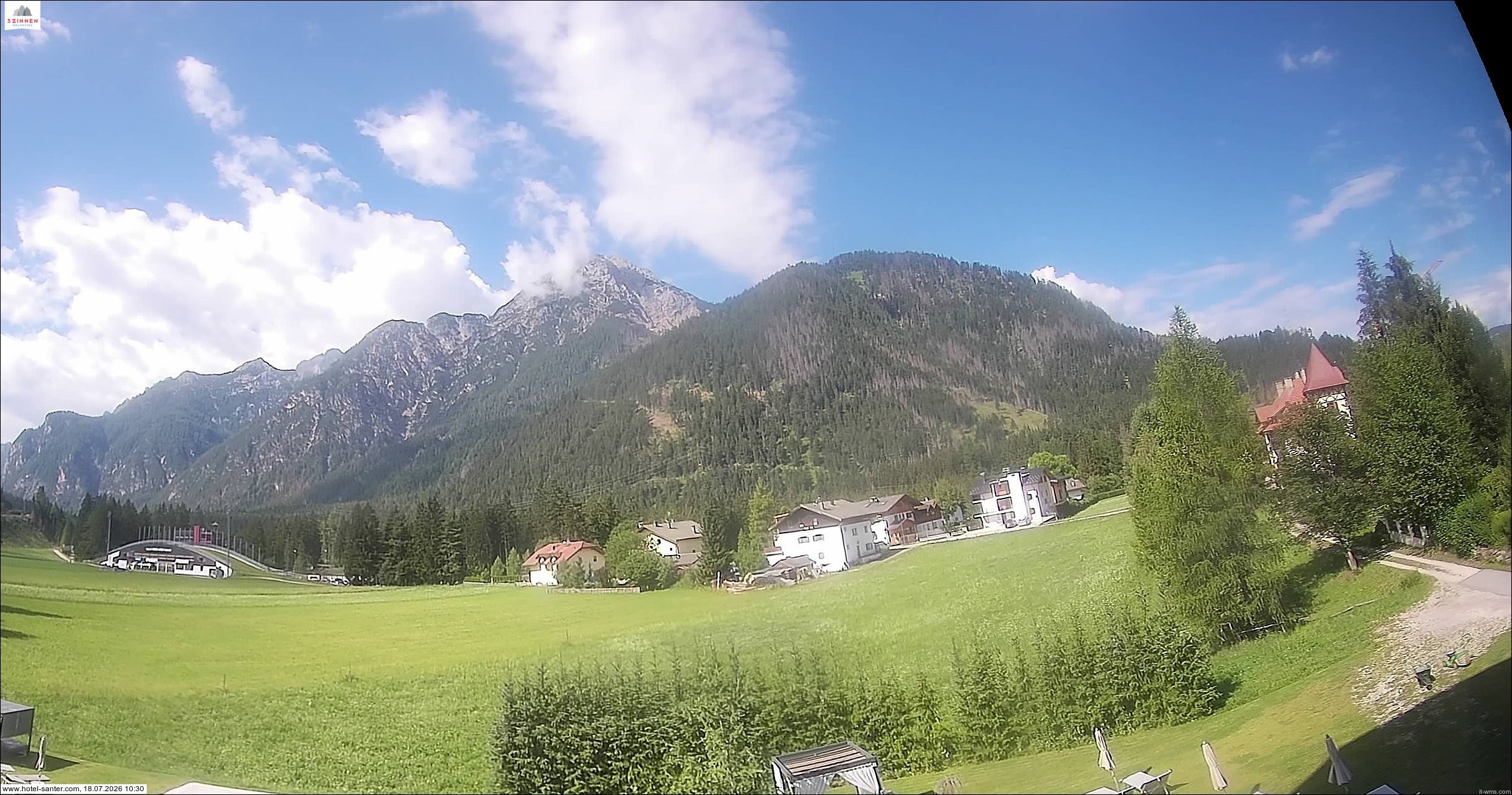 Archived image Webcam Hotel Santer in Toblach