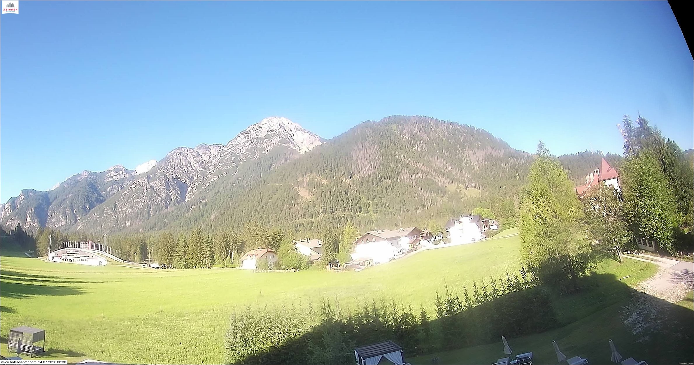 Archived image Webcam Hotel Santer in Toblach