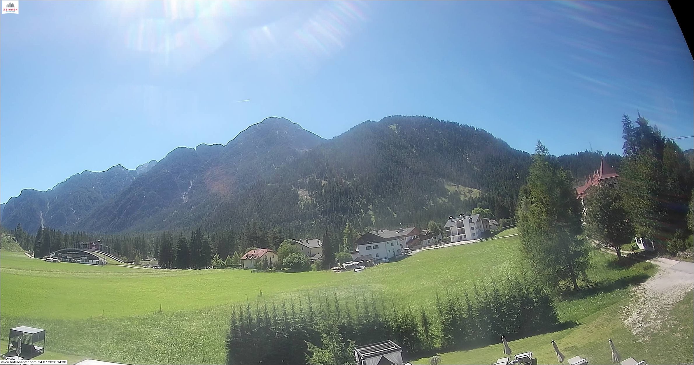 Archived image Webcam Hotel Santer in Toblach