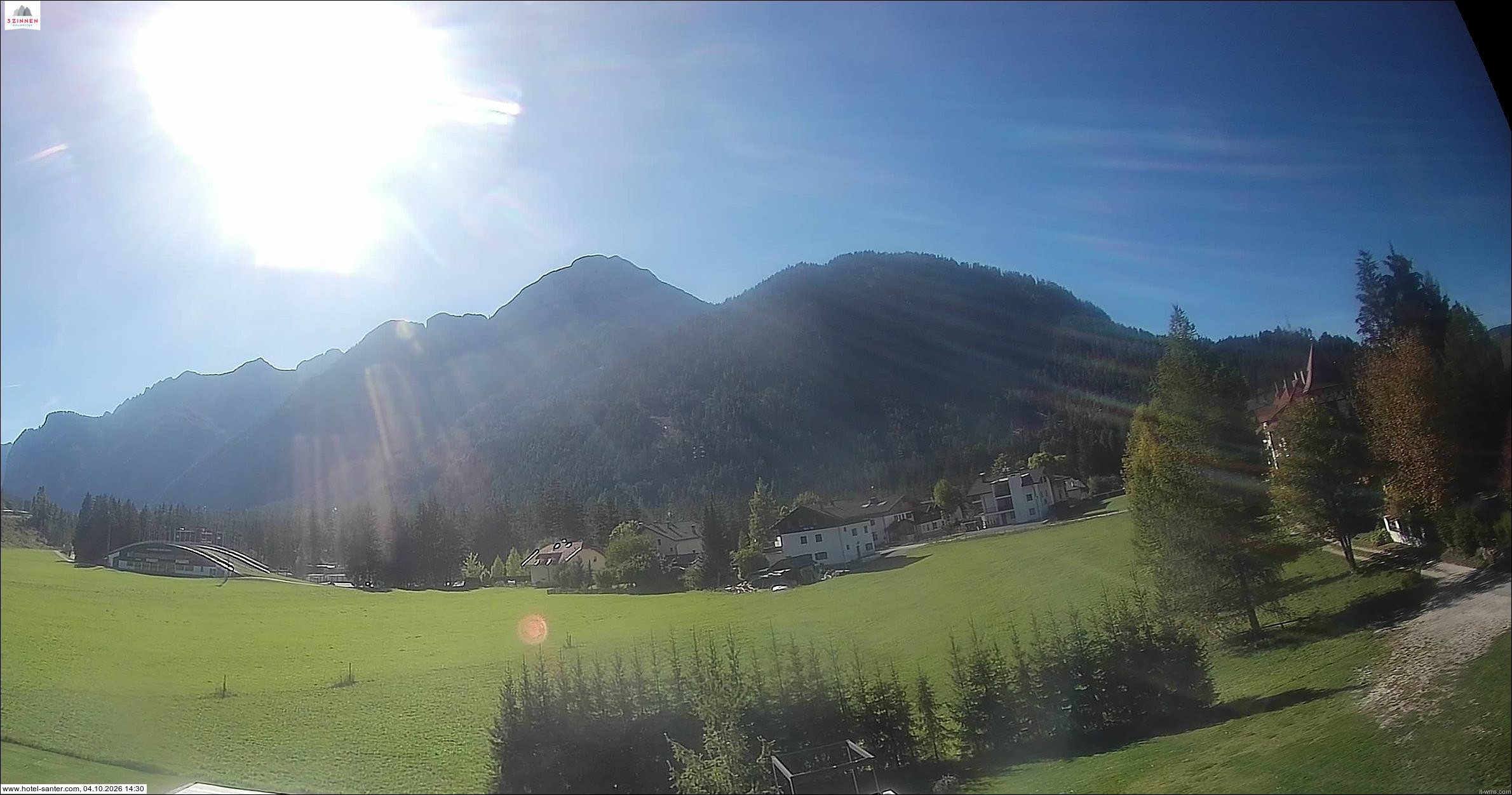 Archived image Webcam Hotel Santer in Toblach
