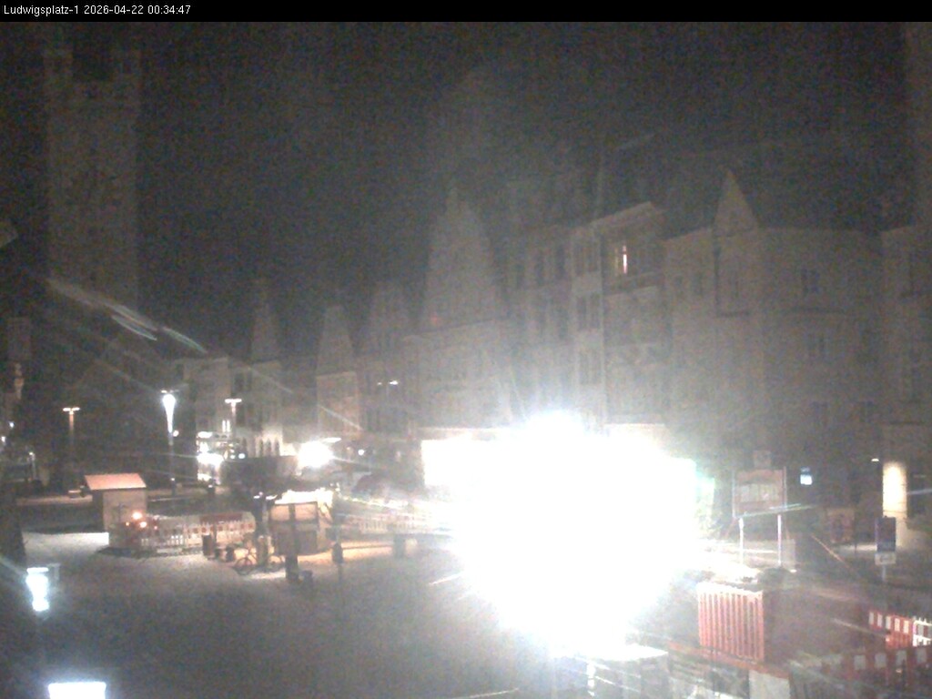 Archiv Foto Webcam Straubing: Blick auf den Stadtturm und Ludwigsplatz