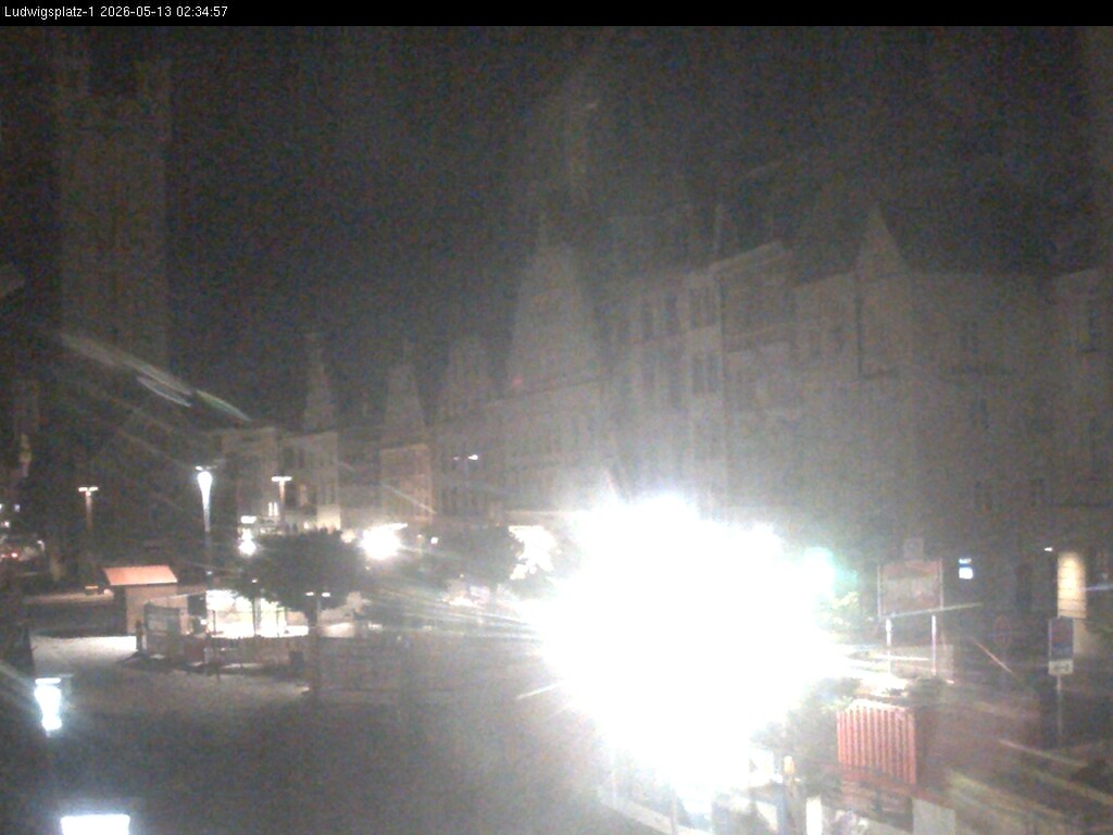 Archiv Foto Webcam Straubing: Blick auf den Stadtturm und Ludwigsplatz
