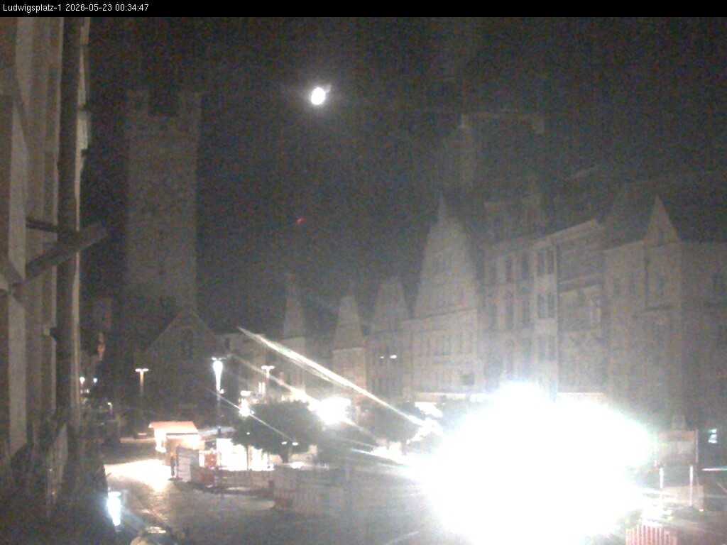 Archiv Foto Webcam Straubing: Blick auf den Stadtturm und Ludwigsplatz