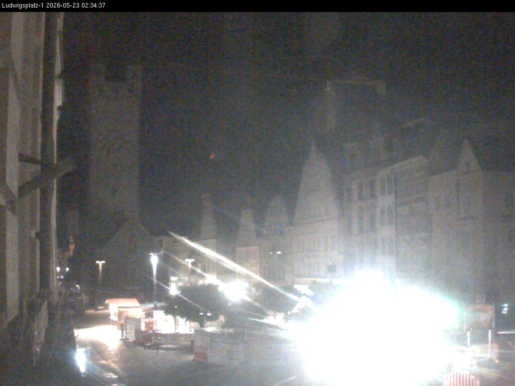 Archiv Foto Webcam Straubing: Blick auf den Stadtturm und Ludwigsplatz
