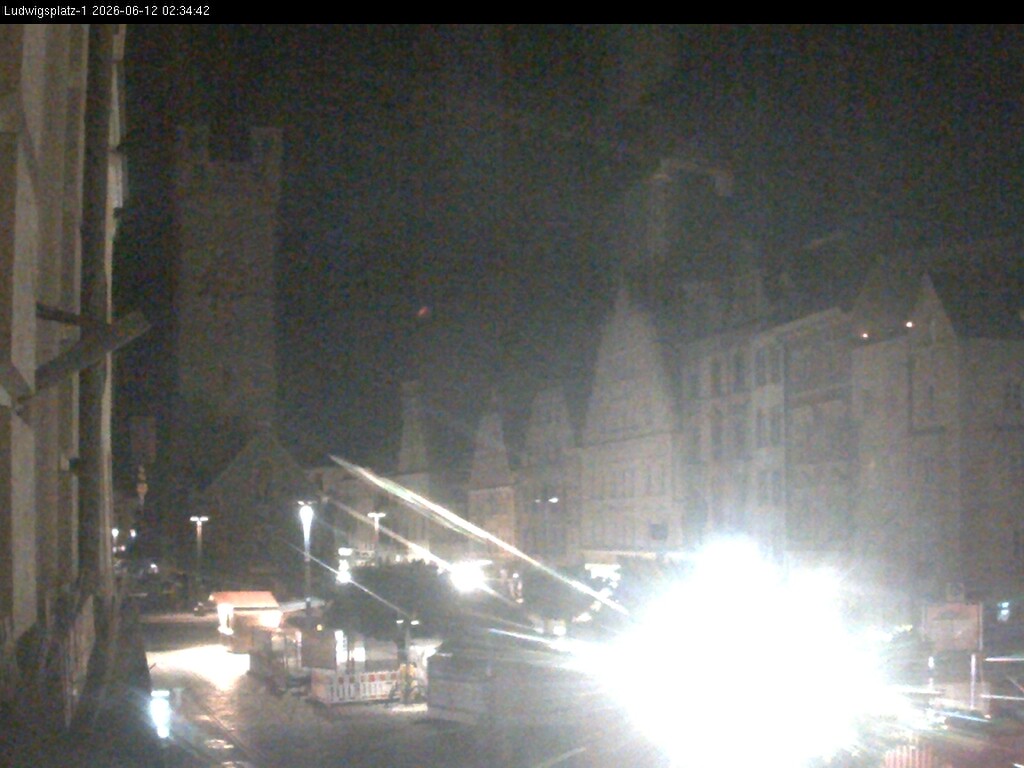 Archiv Foto Webcam Straubing: Blick auf den Stadtturm und Ludwigsplatz