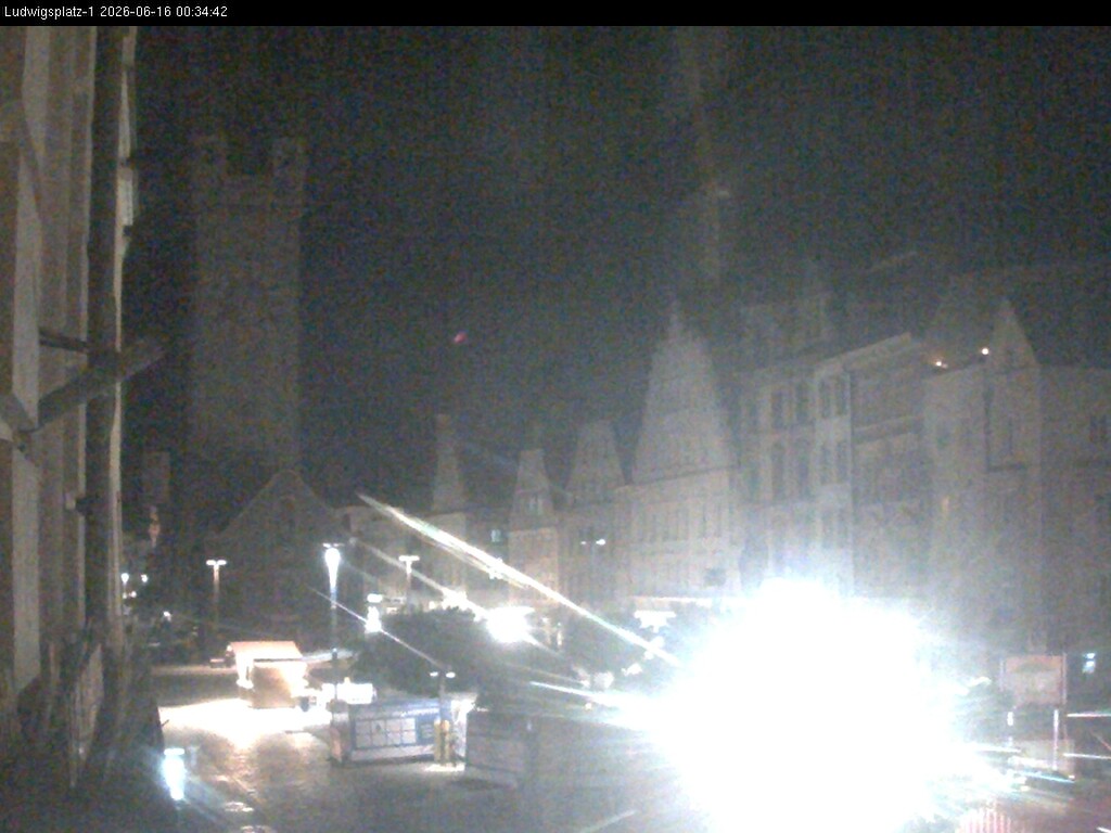 Archiv Foto Webcam Straubing: Blick auf den Stadtturm und Ludwigsplatz