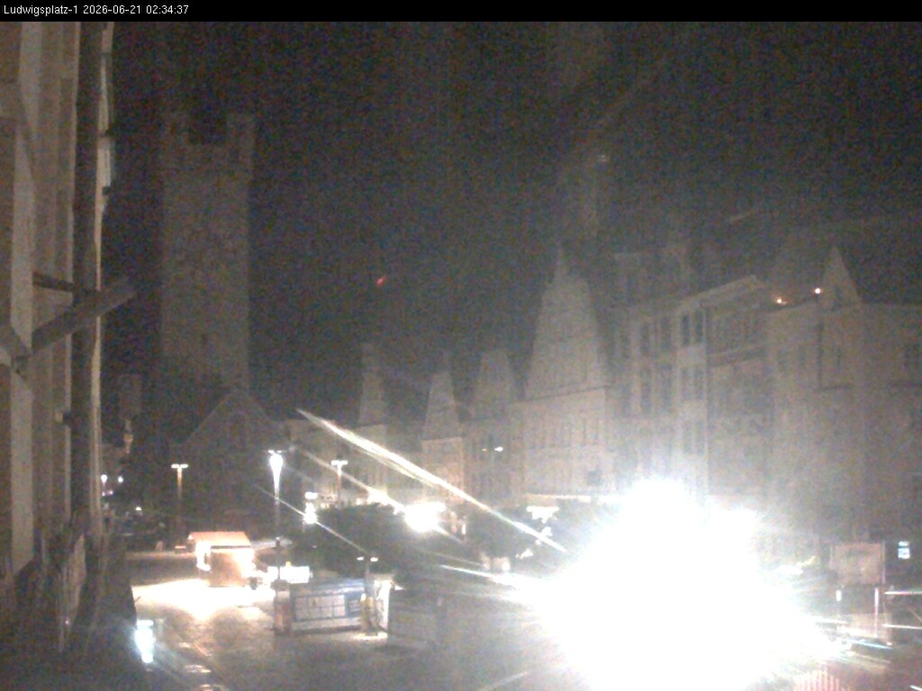 Archiv Foto Webcam Straubing: Blick auf den Stadtturm und Ludwigsplatz
