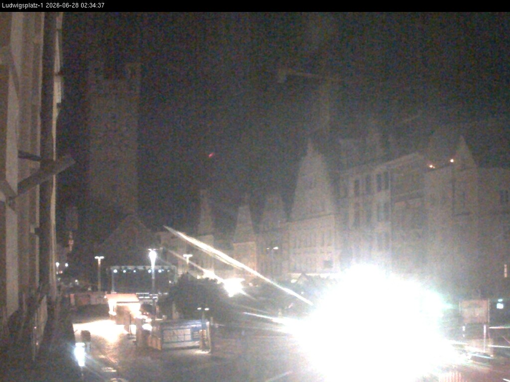 Archiv Foto Webcam Straubing: Blick auf den Stadtturm und Ludwigsplatz