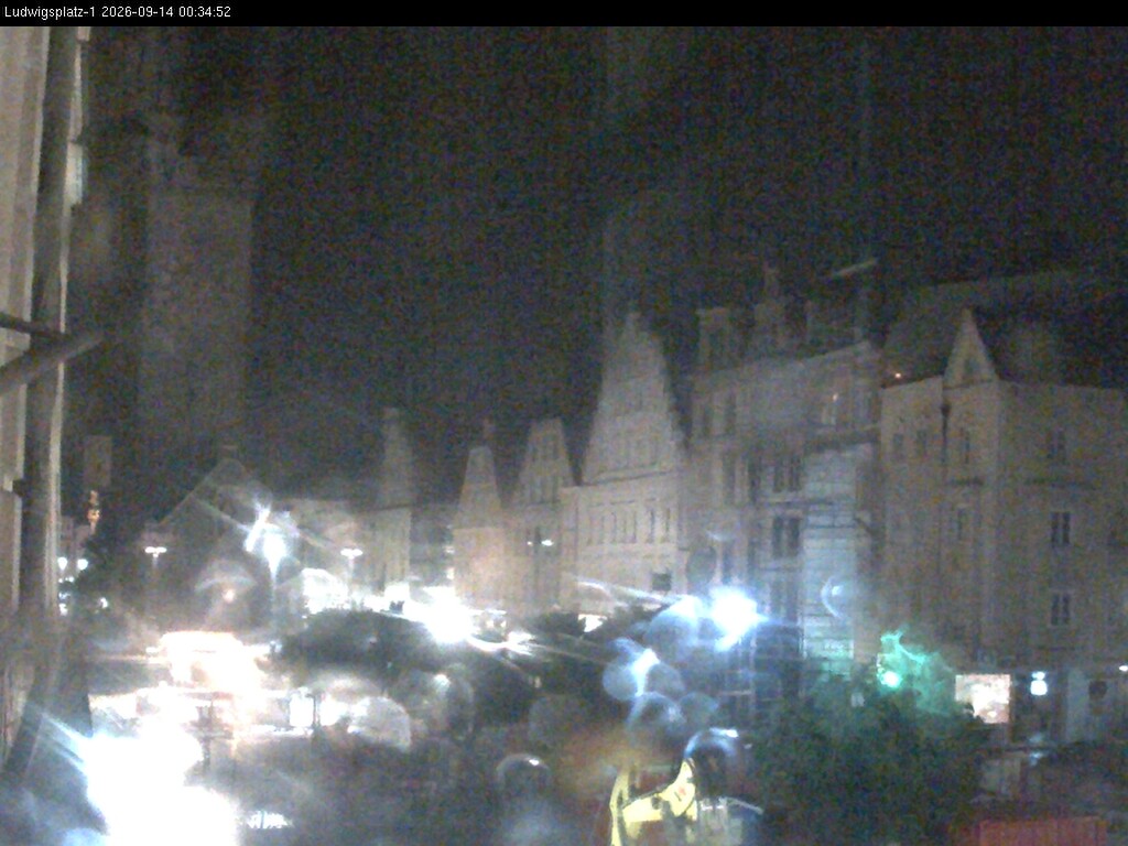 Archiv Foto Webcam Straubing: Blick auf den Stadtturm und Ludwigsplatz