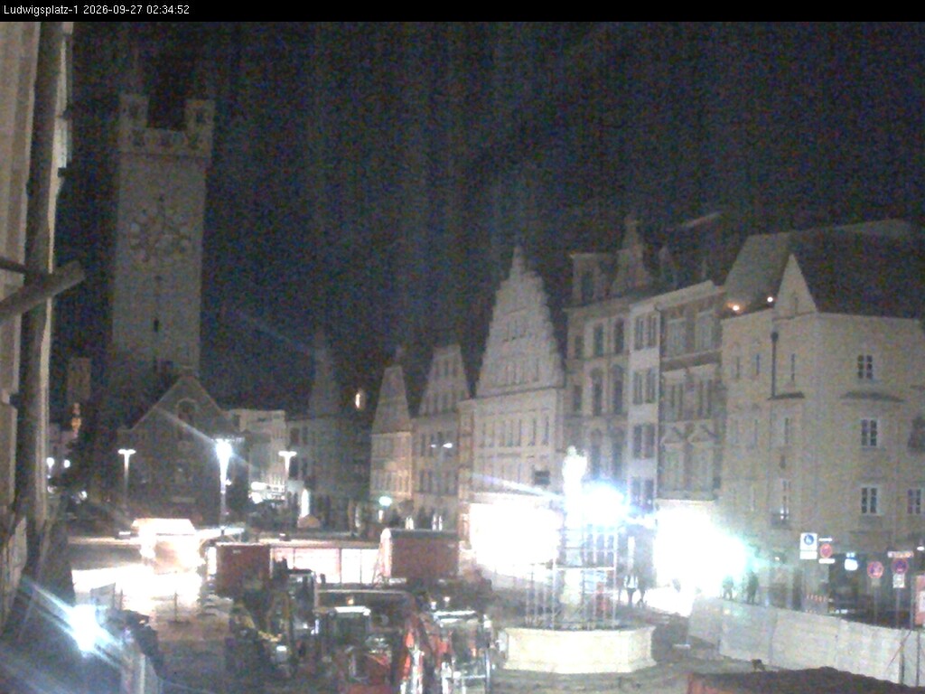 Archiv Foto Webcam Straubing: Blick auf den Stadtturm und Ludwigsplatz