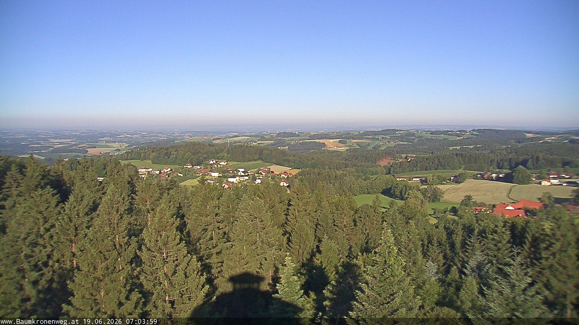Archiv Foto Webcam Erlebnisturm Baumkronenweg Kopfing