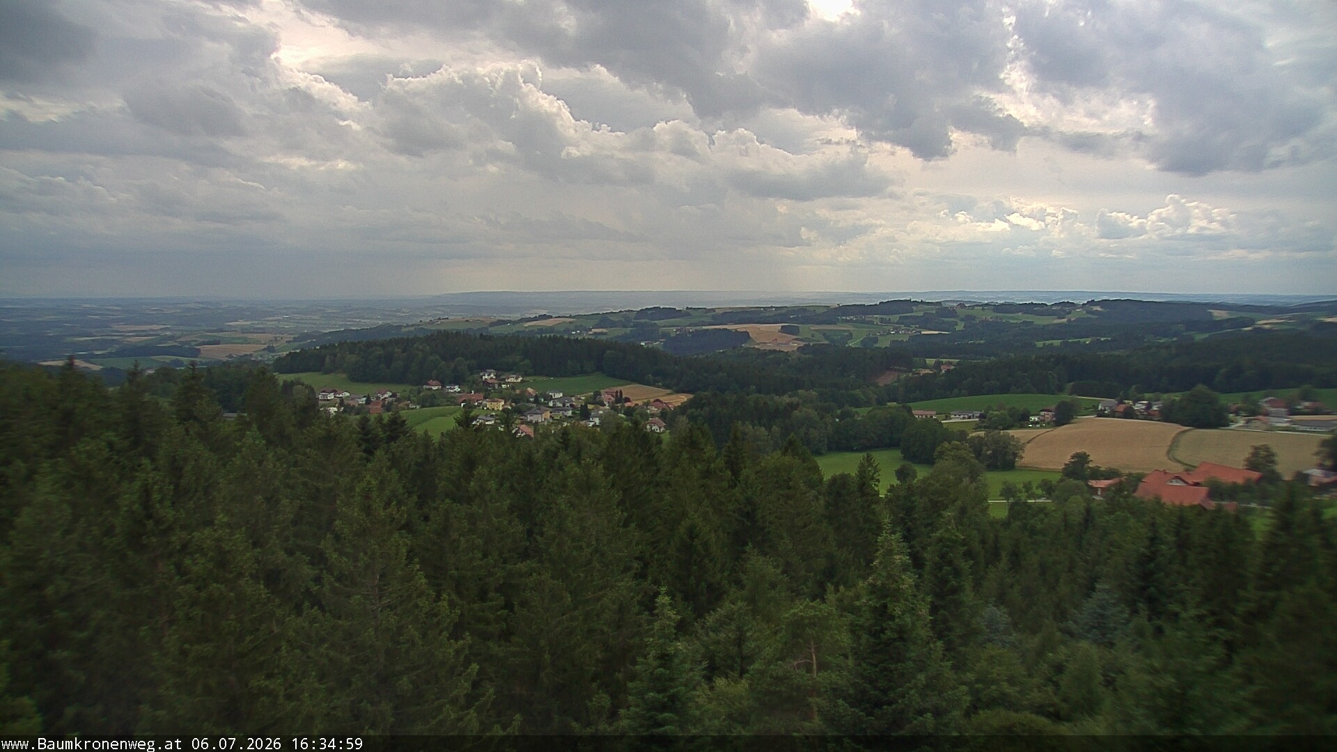 Archiv Foto Webcam Erlebnisturm Baumkronenweg Kopfing