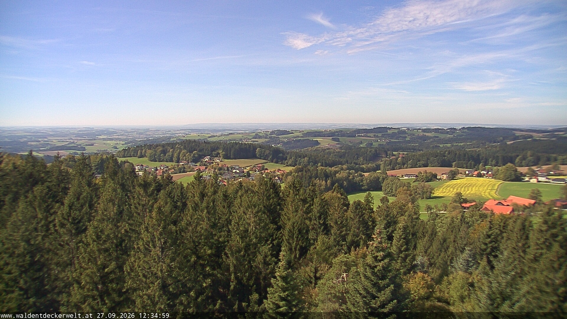 Archiv Foto Webcam Erlebnisturm Baumkronenweg Kopfing