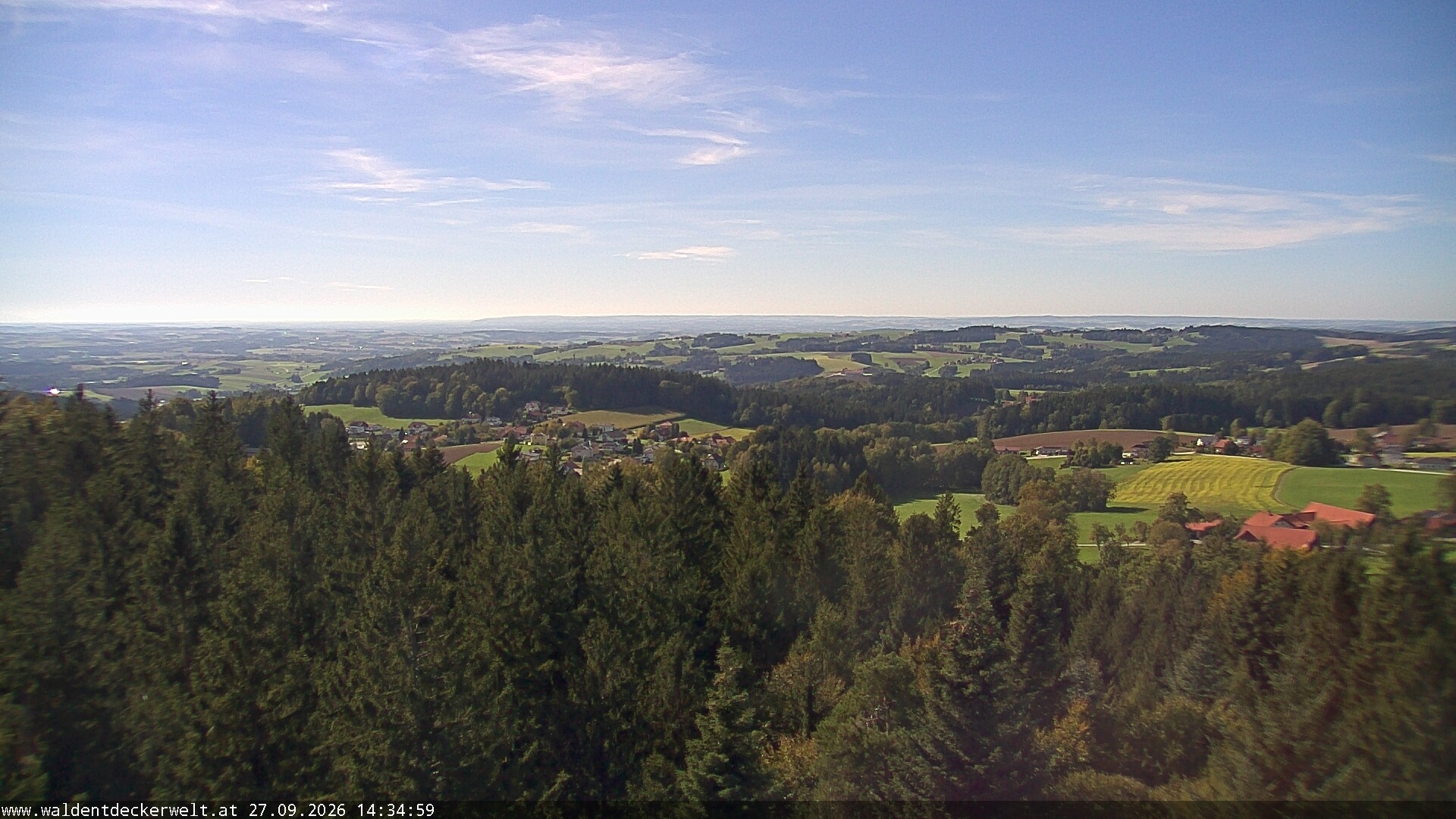 Archiv Foto Webcam Erlebnisturm Baumkronenweg Kopfing