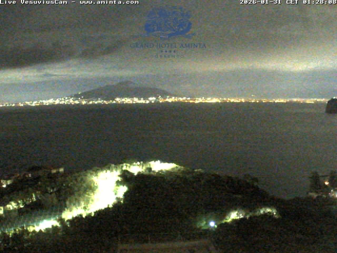 Archiv Foto Webcam Blick von Sorrento auf den Vesuv