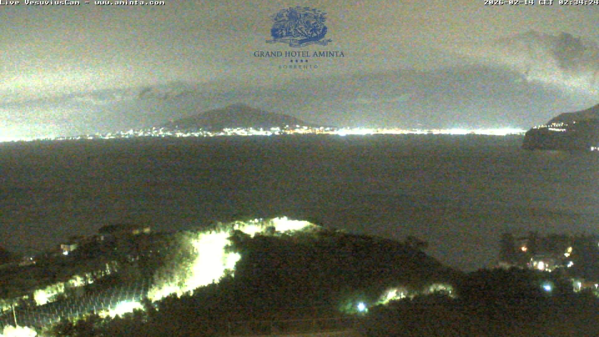 Archiv Foto Webcam Blick von Sorrento auf den Vesuv