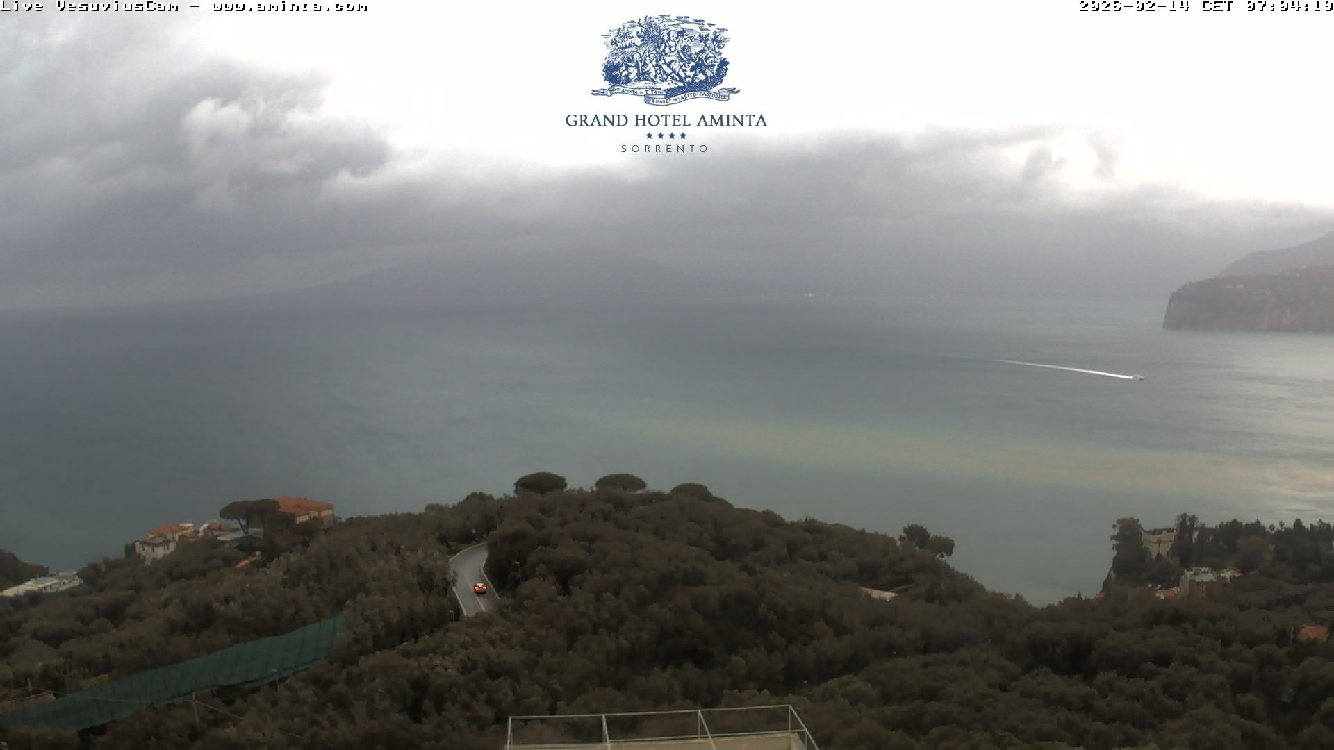 Archiv Foto Webcam Blick von Sorrento auf den Vesuv