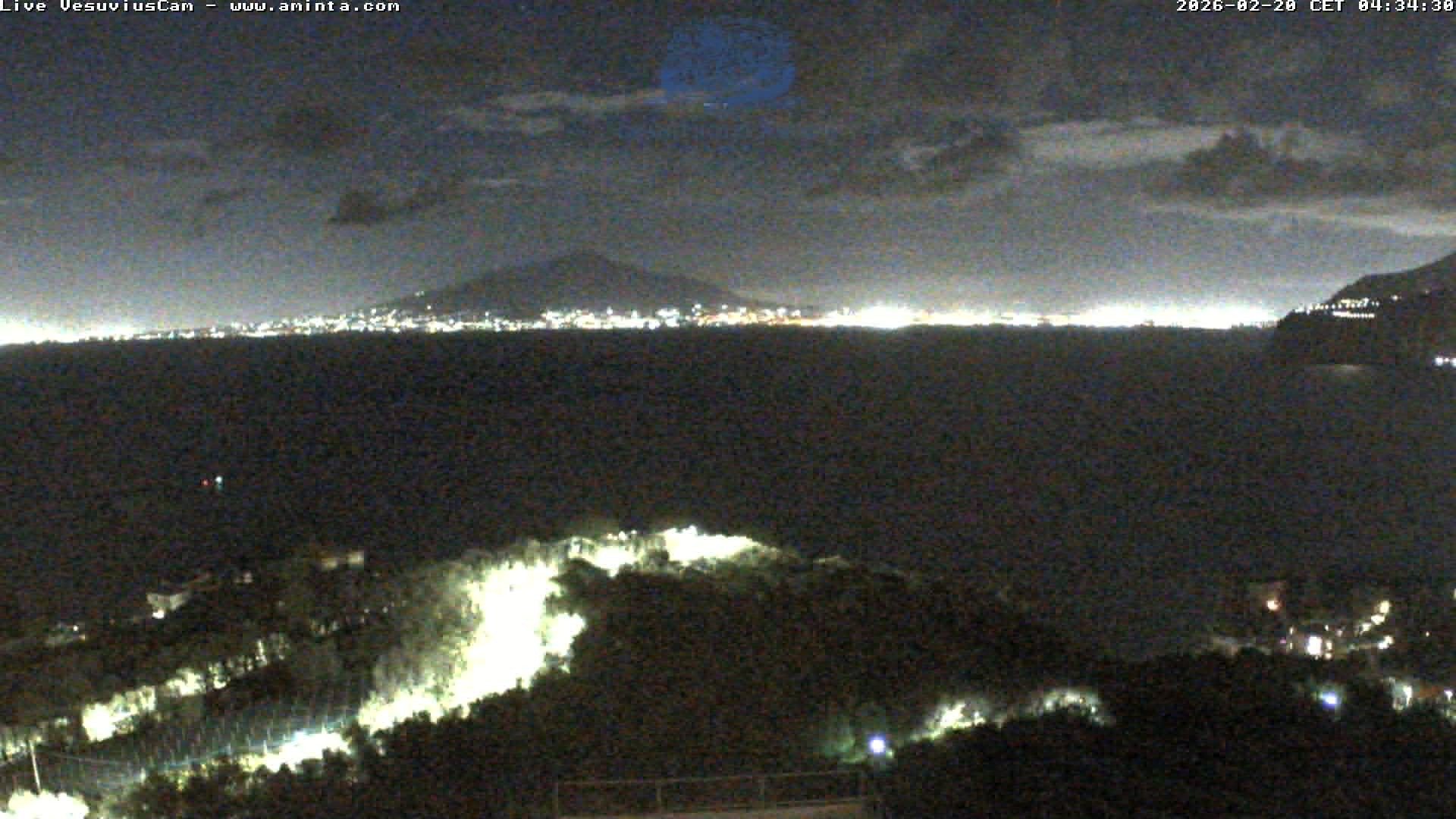 Archiv Foto Webcam Blick von Sorrento auf den Vesuv