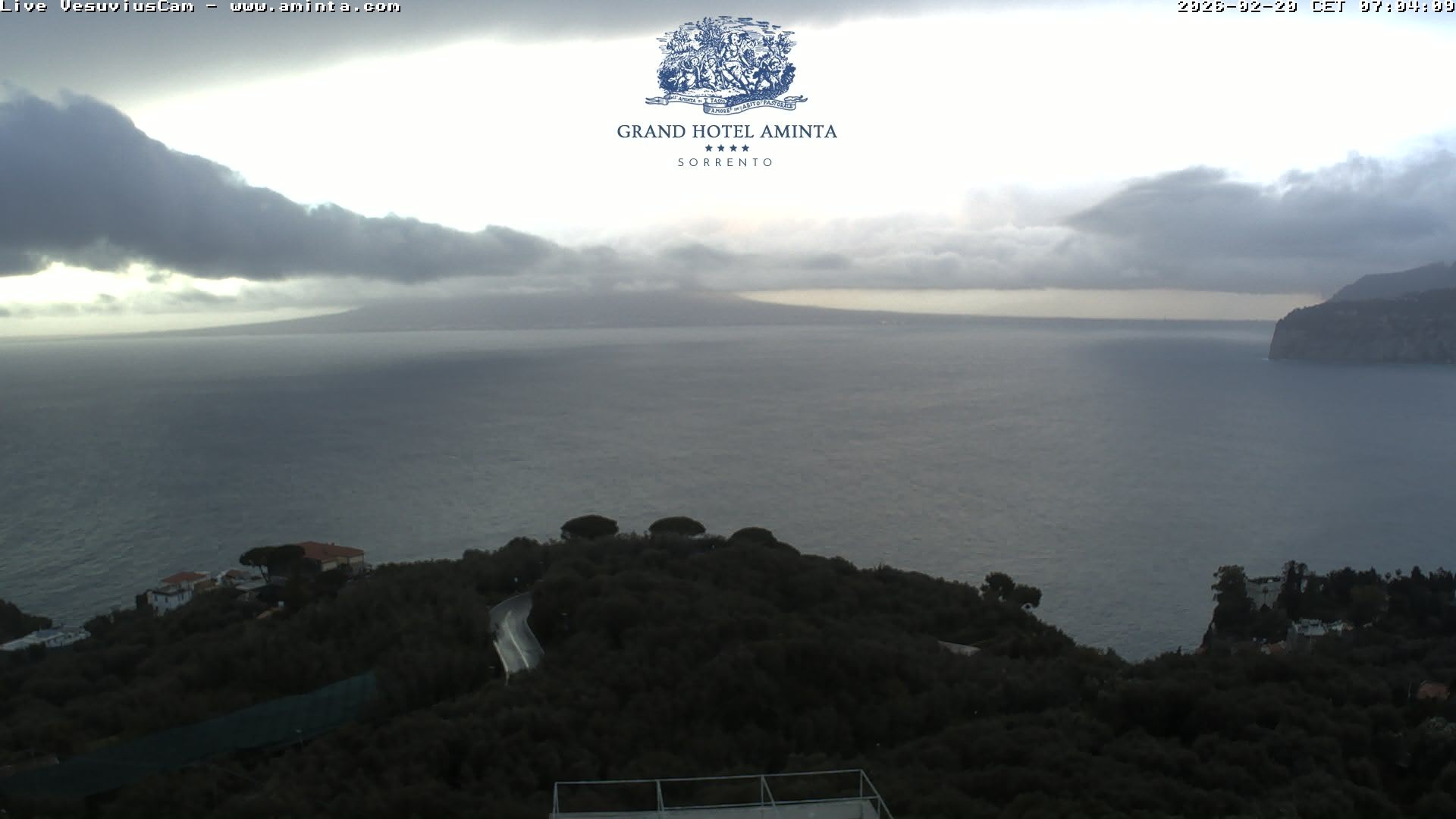 Archiv Foto Webcam Blick von Sorrento auf den Vesuv