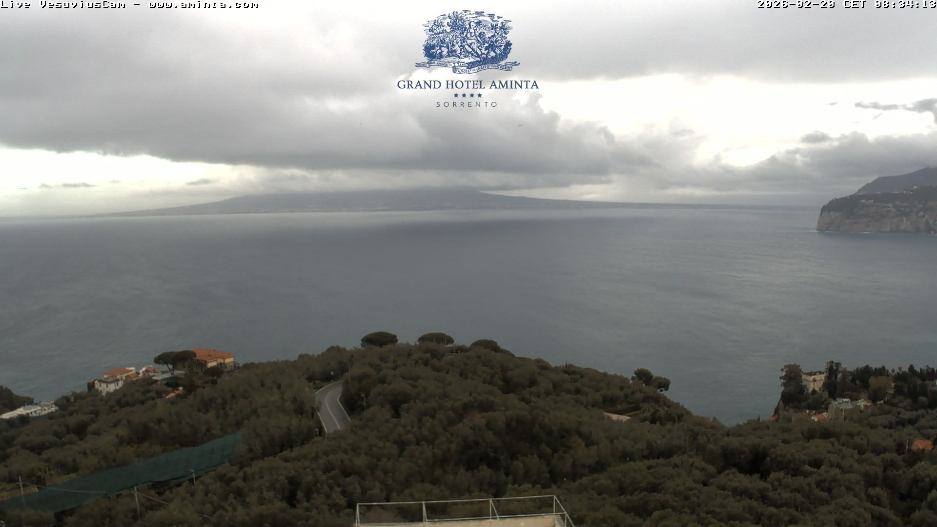 Archiv Foto Webcam Blick von Sorrento auf den Vesuv