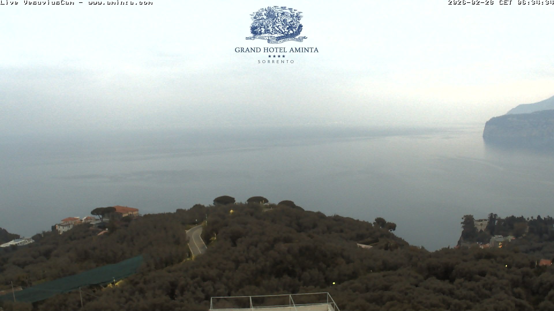 Archiv Foto Webcam Blick von Sorrento auf den Vesuv