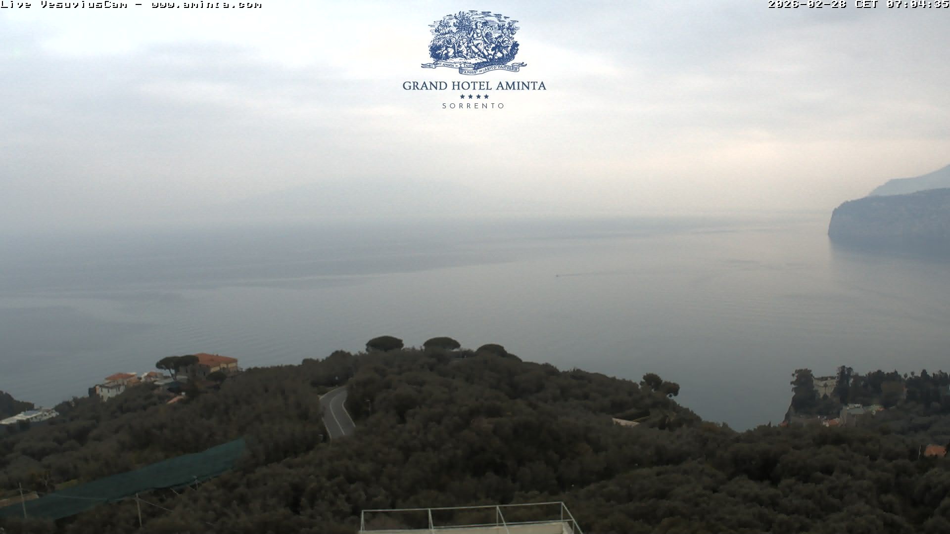 Archiv Foto Webcam Blick von Sorrento auf den Vesuv