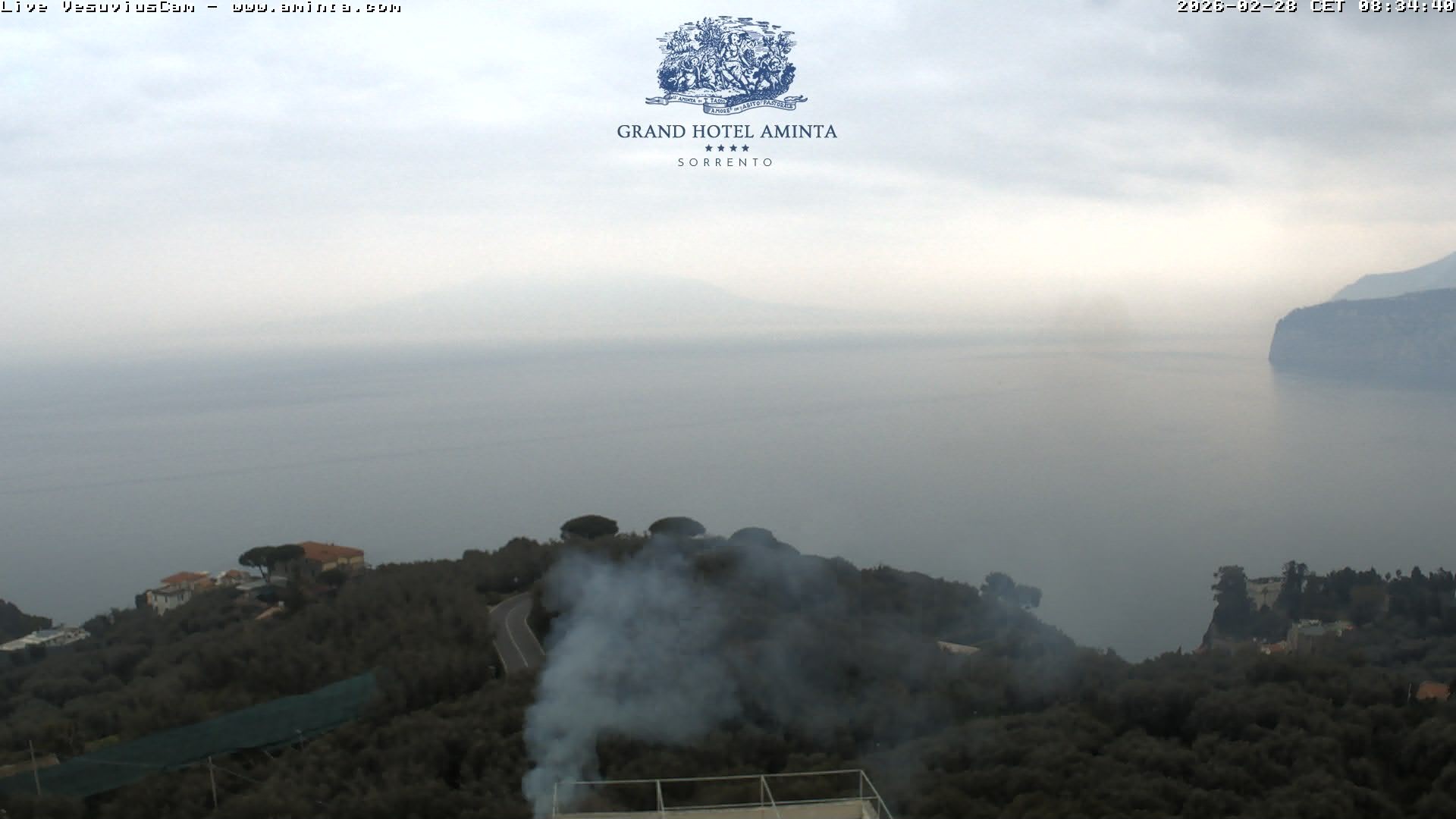 Archiv Foto Webcam Blick von Sorrento auf den Vesuv