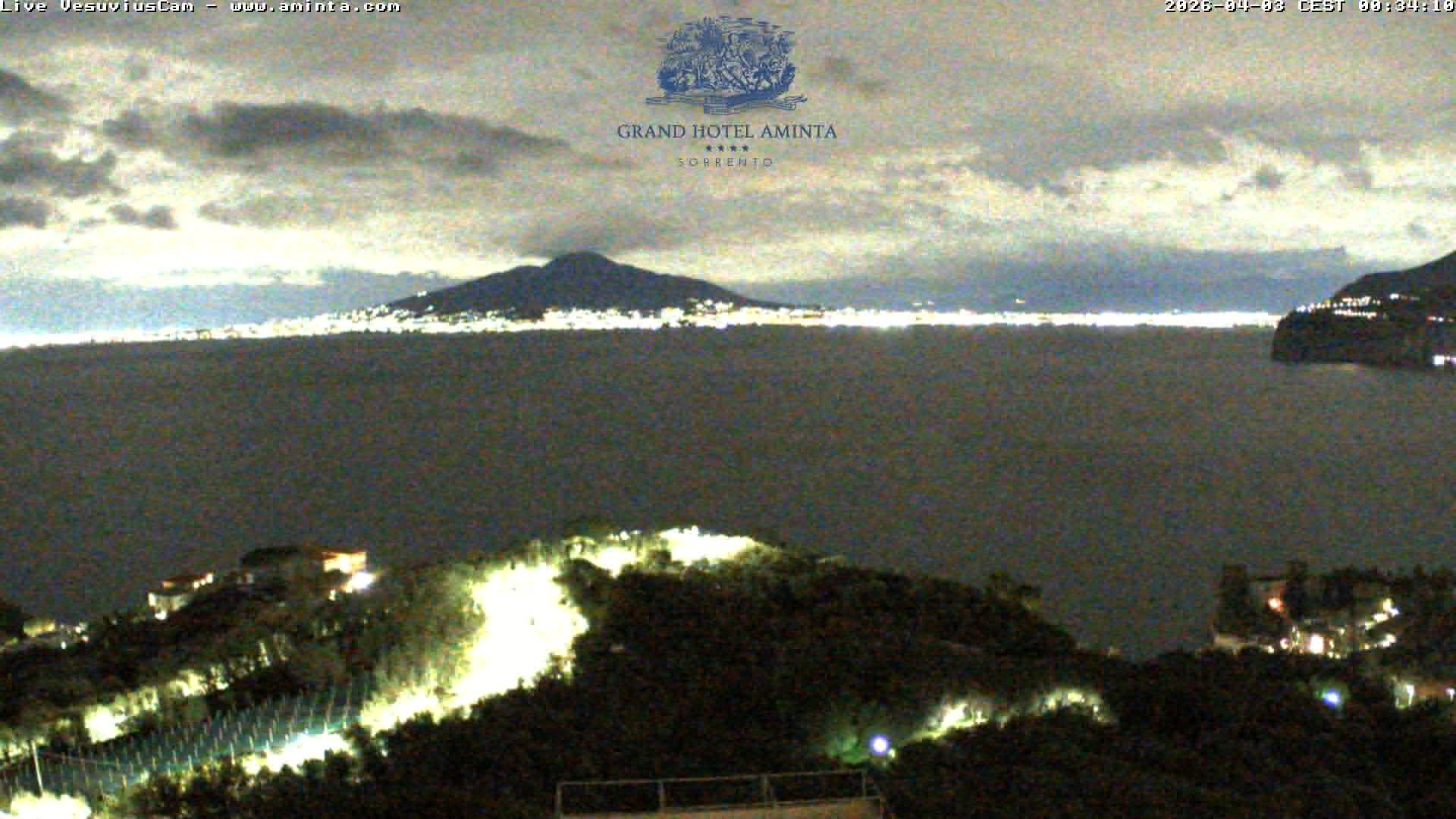 Archiv Foto Webcam Blick von Sorrento auf den Vesuv