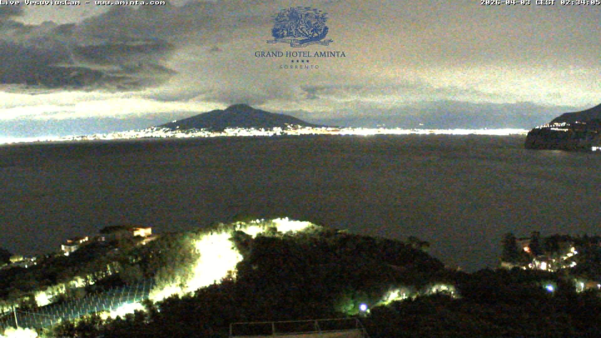 Archiv Foto Webcam Blick von Sorrento auf den Vesuv