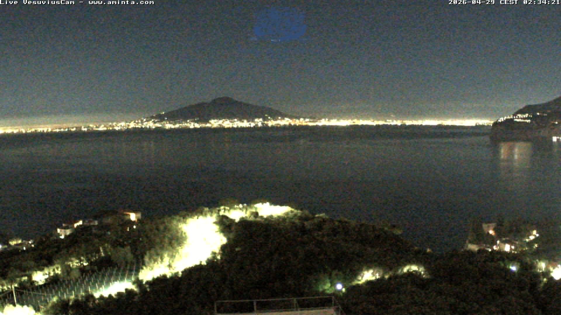 Archiv Foto Webcam Blick von Sorrento auf den Vesuv