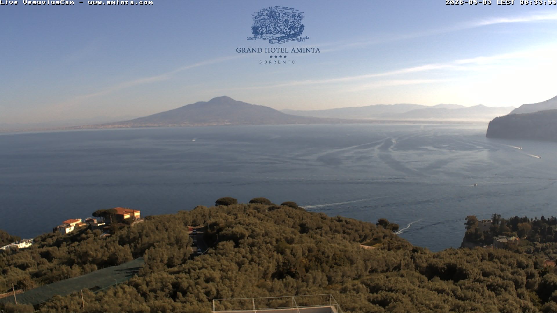 Archiv Foto Webcam Blick von Sorrento auf den Vesuv