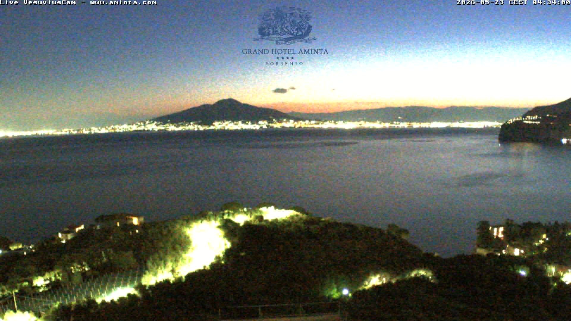 Archiv Foto Webcam Blick von Sorrento auf den Vesuv