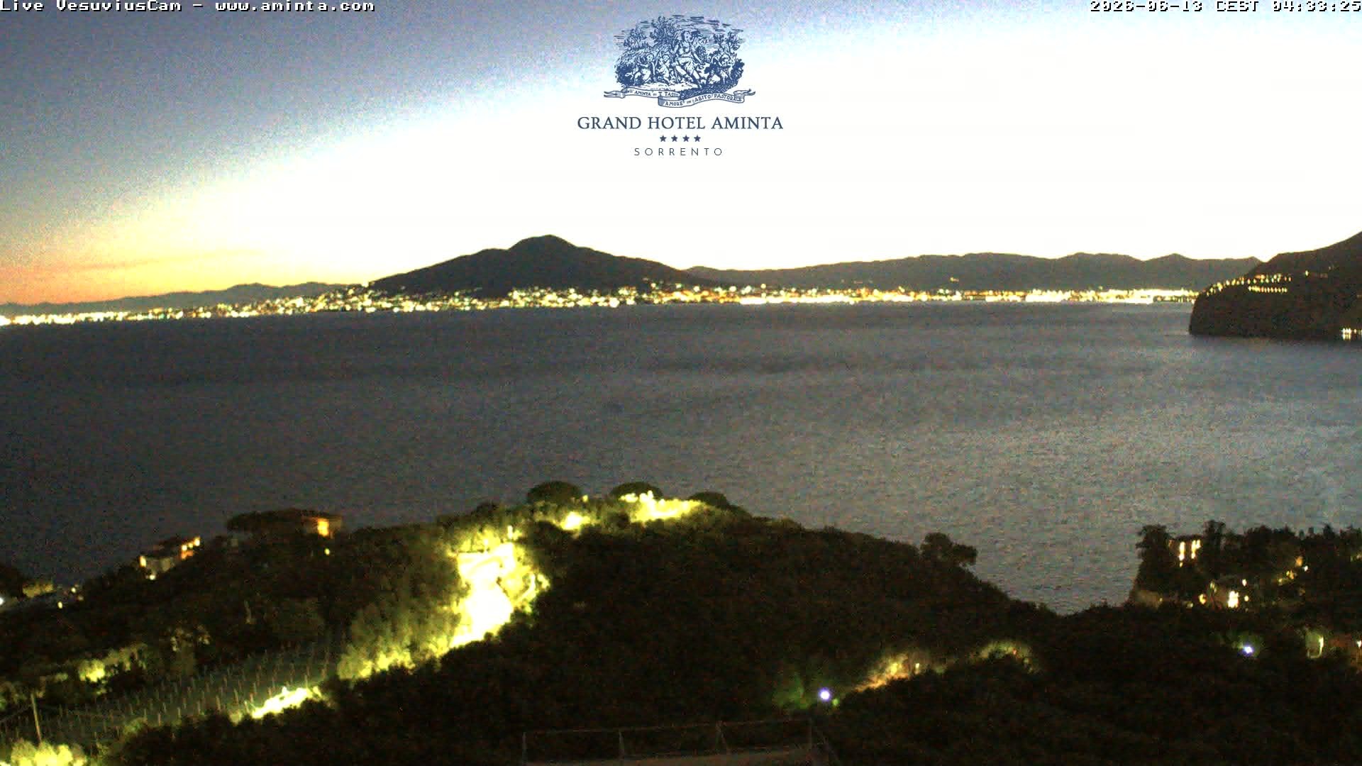 Archiv Foto Webcam Blick von Sorrento auf den Vesuv